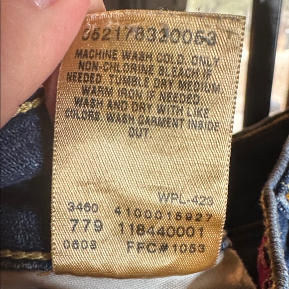 Levi’s Tilted 504 Straight Leg Jeans Women’s Size 1 Medium Blue Low Rise Y2K - Picture 8 of 9